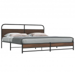 Metallist voodiraam ilma madratsita pruun tamm 200x200 cm
