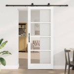Liuguks valge 86 x 211 cm puit ja metall