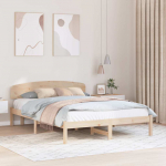 Voodiraam peatsiga Neutraalne 160 x 200 cm Tahke m&auml;nd
