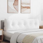 Seljatugi padi valge 160 x 24 x 50 cm kangas