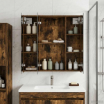Vannitoa peeglikapp Suitsetatud tamm 70 x 14,5 x 70 cm