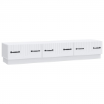 Telerikapp sahtliga Valge 147 x 34,5 x 27 cm Tehispuit