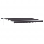 Manuaalne varikatus LED-idega Antratsiit 4 &times; 3,5 m