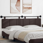Rippuv voodipeats Triibuline Tume pruun 210 x 55 x 5 cm kangas