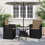 Istme ja seljatoe padjad 2 pcs Pruunikashall 47 x 45 x 2 cm