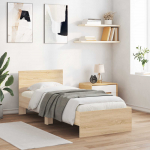 Peatsiga voodiraam Sonoma tamm 80 x 200 cm T&ouml;&ouml;deldud puit