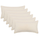 Diivanipadi 6 tk HOUTEN kreemjas 40 x 80 cm boucl&eacute;