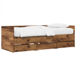 Voodiraam ladustamisega Vana puit 80 x 200 cm Tehispuit