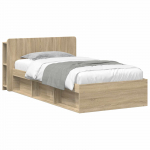 Voodiraam ladustamisega peaga Sonoma tamm 80 x 200 cm Tehispuit