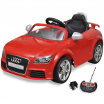 Punane audi tt rs pealeistutav auto lastele puldiga