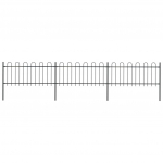 Kumerate otstega aed, teras, 5,1 x 0,8 m, must