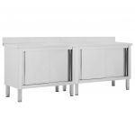 T&ouml;&ouml;lauad liugustega 2 tk, 240x50x(95-97) cm, roostevaba teras