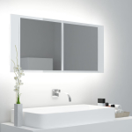 LED-peeglikapp k&otilde;rgl&auml;ikega valge 100x12x45 cm, akr&uuml;&uuml;l