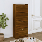 Jalatsikapp, pruun tamm, 63 x 24 x 147 cm, tehispuit