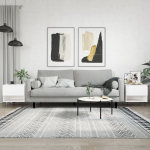 Diivanilauad 2tk, valge, 50 x 46 x 50cm, tehispuit