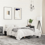Voodiraam, must, 120 x 200 cm, tehispuit ja metall
