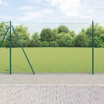 Aed koos postidega roheline 1.4 x 10 m pvc kaetud teras