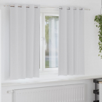 Kardinad r&otilde;ngastega 2 tk kahvatu hall 175 x 140 cm pol&uuml;ester