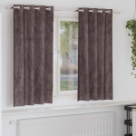 Satiinist kardinad kardinatega 2 tk pruun 175 x 140 cm samet
