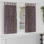 Satiinist kardinad kardinatega 2 tk pruun 175 x 140 cm samet
