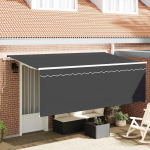 Sisset&otilde;mmatav varikatus antratsiit 400 x 200 cm kangas