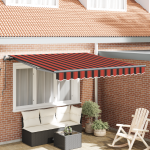 K&auml;sitsi sisset&otilde;mmatav varikatus oranž ja pruun, 300x250 cm
