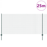 Keervitatud traadi aed koos 11 u postiga roheline 1.2x25 m teras