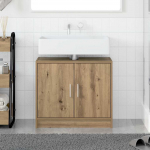 Vannitoa kapp uksega k&auml;sit&ouml;&ouml;puu 63 x 29 x 55 cm tehispuit