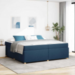 Voodiraam madratsiga Sinine 200 x 200 cm kangas