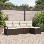 Aia diivanikomplekt 5 tk pruun ja kreemjas 230 x 117 x 85 cm