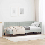 Nurga voodiraam peatsiga Helehall 80 cm x 200 cm Samet