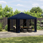 Paviljon 3 x 3 m Sinine Pol&uuml;ester ja teras 190 gsm