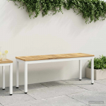 Aiapink 108,5 x 35 x 45 cm Tugev akatsiapuu Valge Ristk&uuml;lik