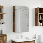 Vannitoa peeglikapp riiuliga Suitsetatud tamm 30 x 10,5 x 50 cm