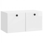 Rippuv TV kapp K&otilde;rgl&auml;ikega valge 59,5 x 31 x 30 cm Tehispuit