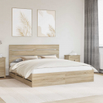 Voodi raam sahtliga peaga sonoma tamm 200 x 200 cm inseneripuit