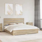 Voodi raam sahtliga peaga sonoma tamm 200 x 200 cm tehispuit