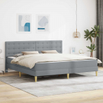 Voodiraam madratsiga peaga Helehall 200 x 200 cm kangas