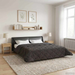 Talve tek Antratsiit 200 x 240 cm Mikrokiud ja Teddy villa