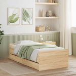 Voodiraam ladustamisega Sonoma tamm 80 x 200 cm Tehispuit