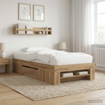 Voodiraam ladustamisega Artisan tamm 80 x 200 cm Tehispuit