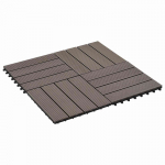 Terrassiplaat 22 pcs Tume pruun 30 x 30 cm Puitplastik