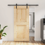Liuguks naturaalne ja must 90 x 210 cm tahke m&auml;nnipuit