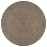 K&auml;sitsi valmistatud džuutvaip, &uuml;mmargune, 90 cm, hall