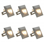 LED-seinavalgustid &otilde;ue 6 tk, 5 w h&otilde;bedane, kandiline