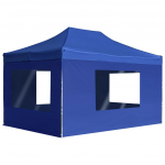 Kokkupandav peotelk seintega, alumiinium, 4,5 x 3 m, sinine