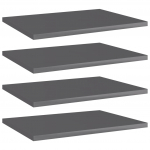 Riiuliplaadid 4 tk, hall, 40x30x1,5 cm, puitlaastplaat