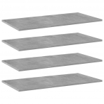 Riiuliplaadid 4 tk, betoonhall, 80x40x1,5 cm, puitlaastplaat