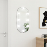Peegel LED-tuledega 80x40 cm, klaas, ovaalne
