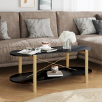 Diivanilaud, must, 110 x 48 x 40cm, tehispuit